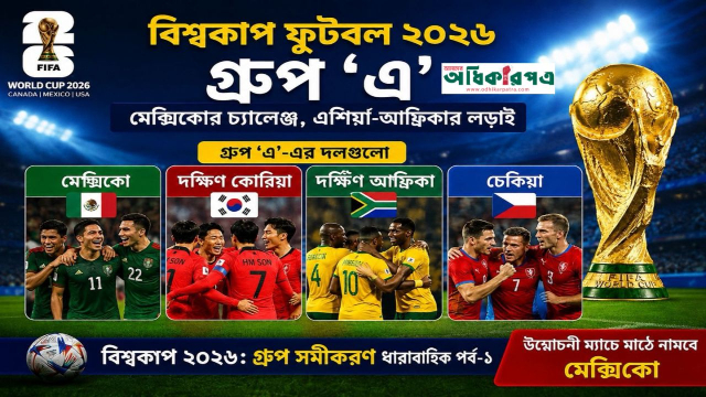 বিশ্বকাপ ২০২৬ (গ্রুপ ‘এ’): মেক্সিকোর চ্যালেঞ্জ ও এশিয়া-আফ্রিকার লড়াই